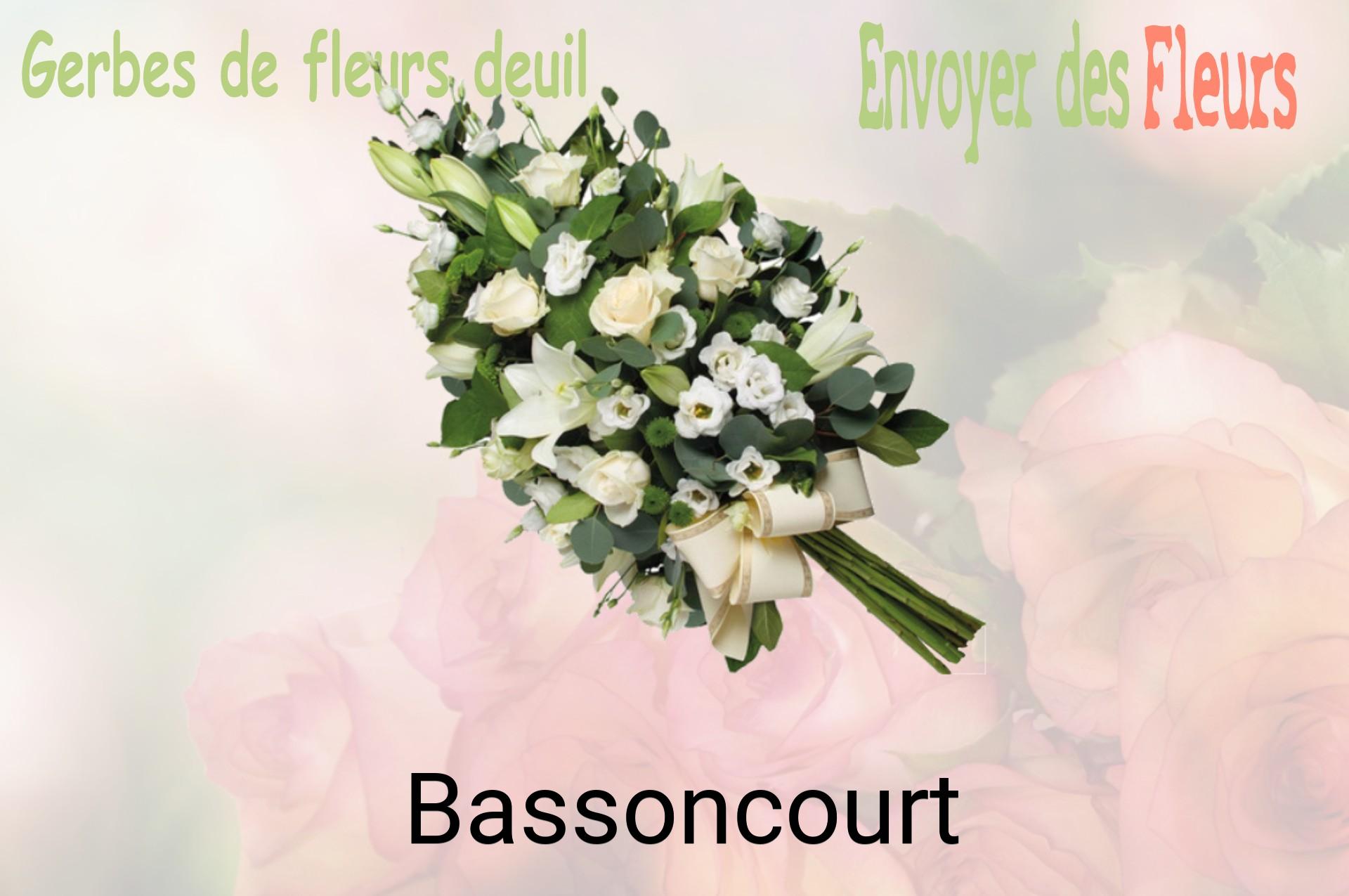 Gerbe de fleurs de deuil livrée à Bassoncourt